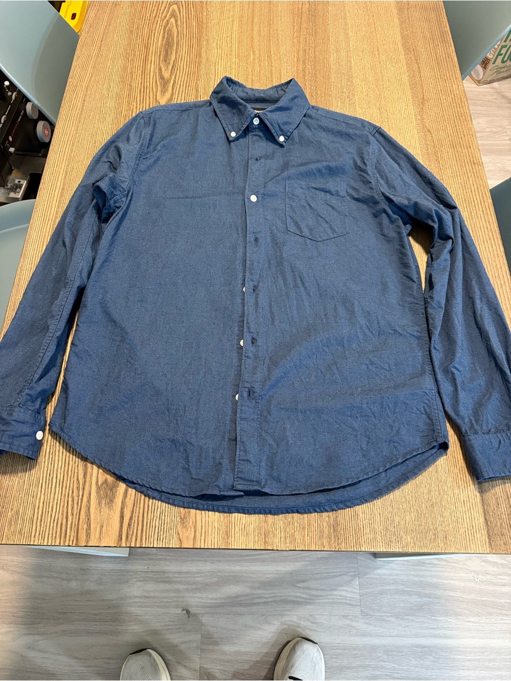 Bonobos Navy Blue Oxford Long-Sleeve Button-Down Shirt